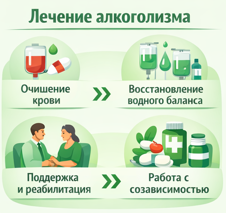 лечение алкоголизма в Луховицах этапы